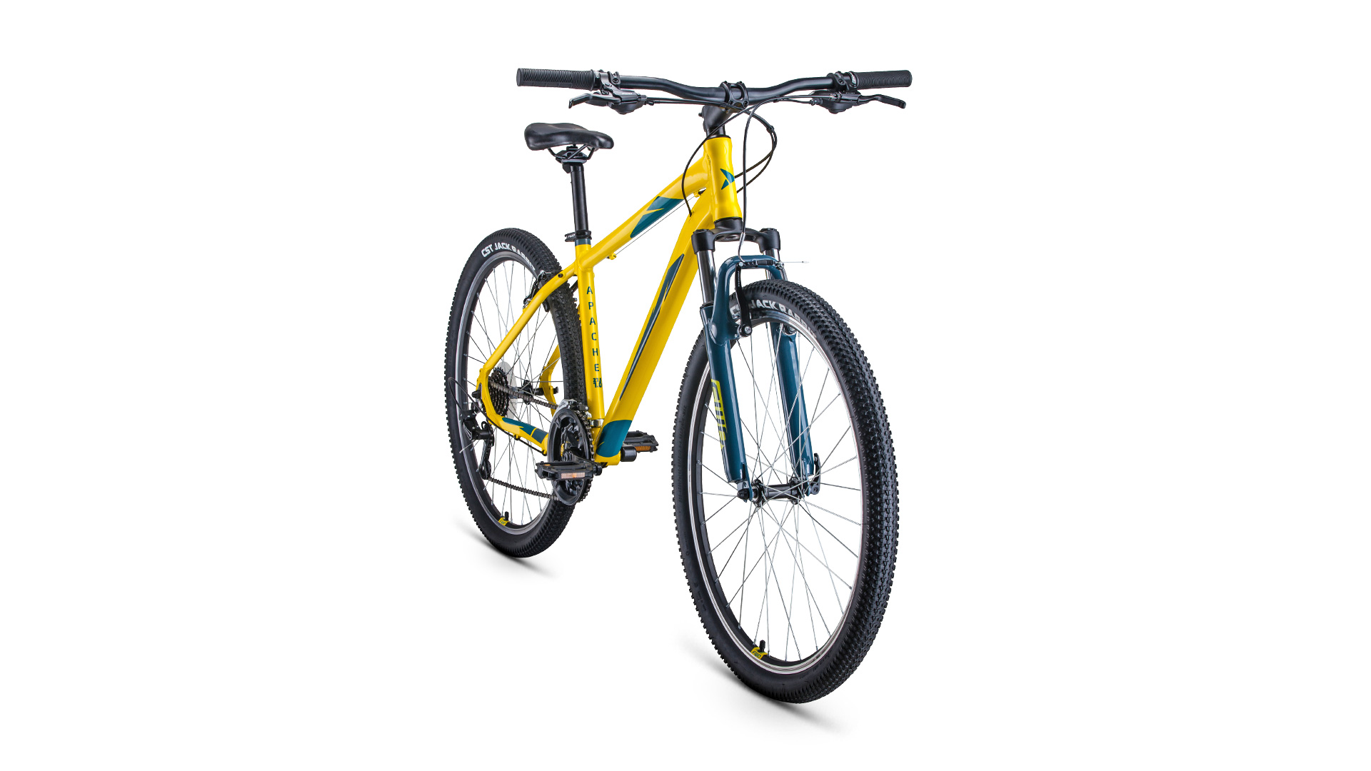 Горный велосипед Forward Apache 27.5 1.0, год 2021, цвет Желтый-Зеленый, ростовка 19