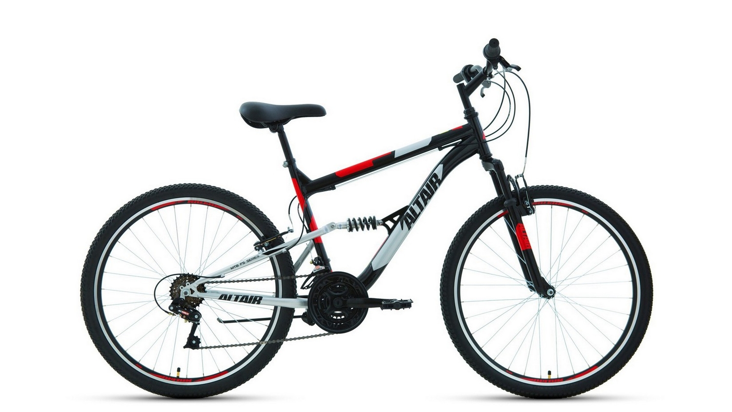 Велосипеды Двухподвесы Altair MTB FS 26 1.0, год 2021, цвет Серебристый-Черный, ростовка 18