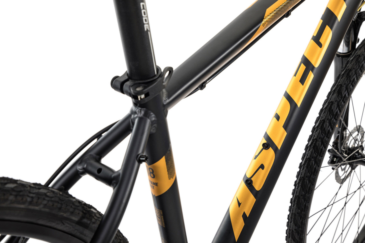 Дорожный велосипед Aspect Edge, год 2021, цвет Черный-Желтый, ростовка 18
