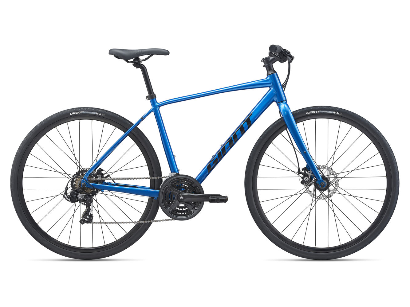 Дорожный велосипед Giant Escape 3 Disc, год 2021, цвет Синий, ростовка 18