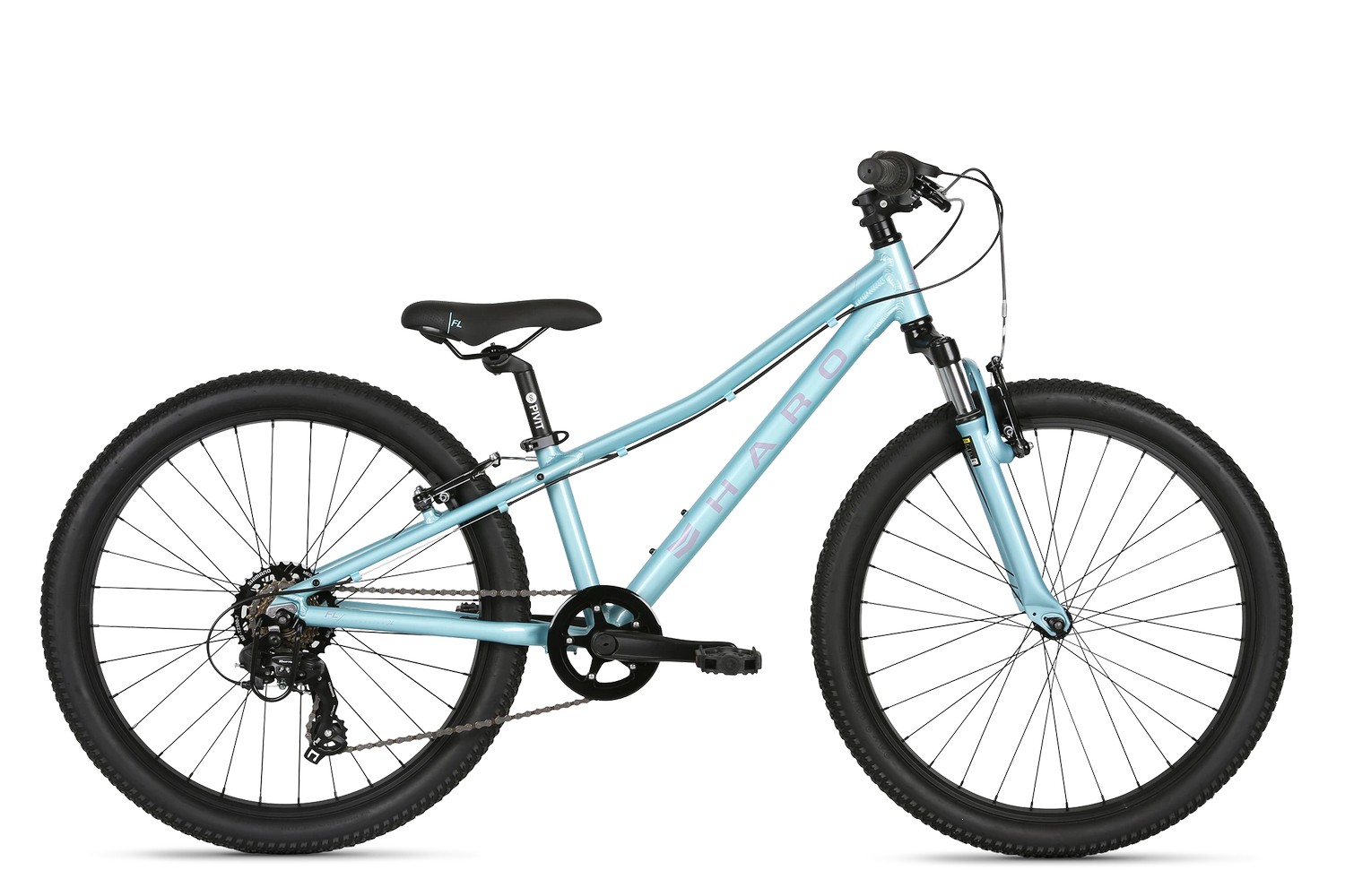 Подростковый велосипед Haro Flightline 24, год 2021, цвет Голубой-Фиолетовый