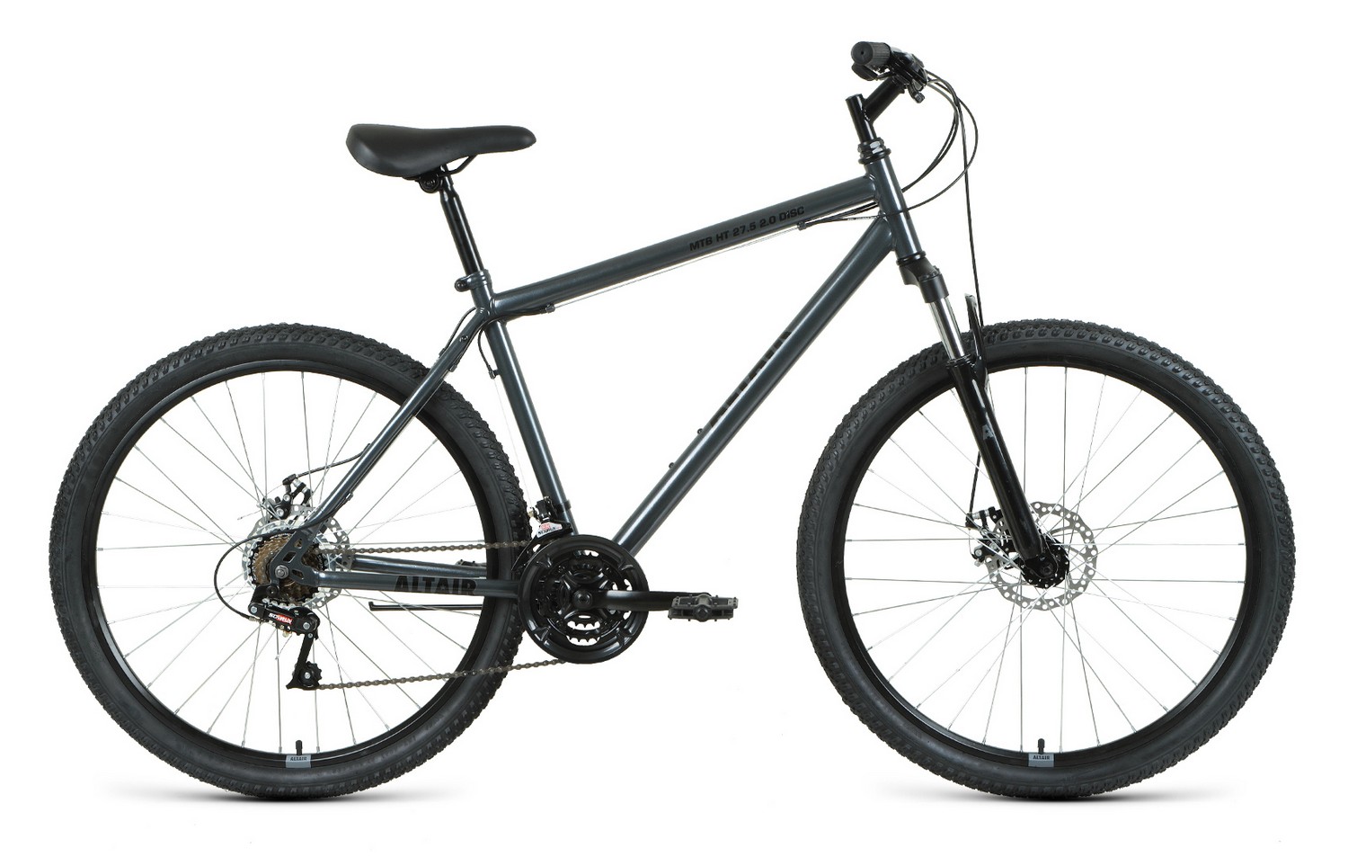 Горный велосипед Altair MTB HT 27.5 2.0 Disc, год 2021, цвет Серебристый-Черный, ростовка 17