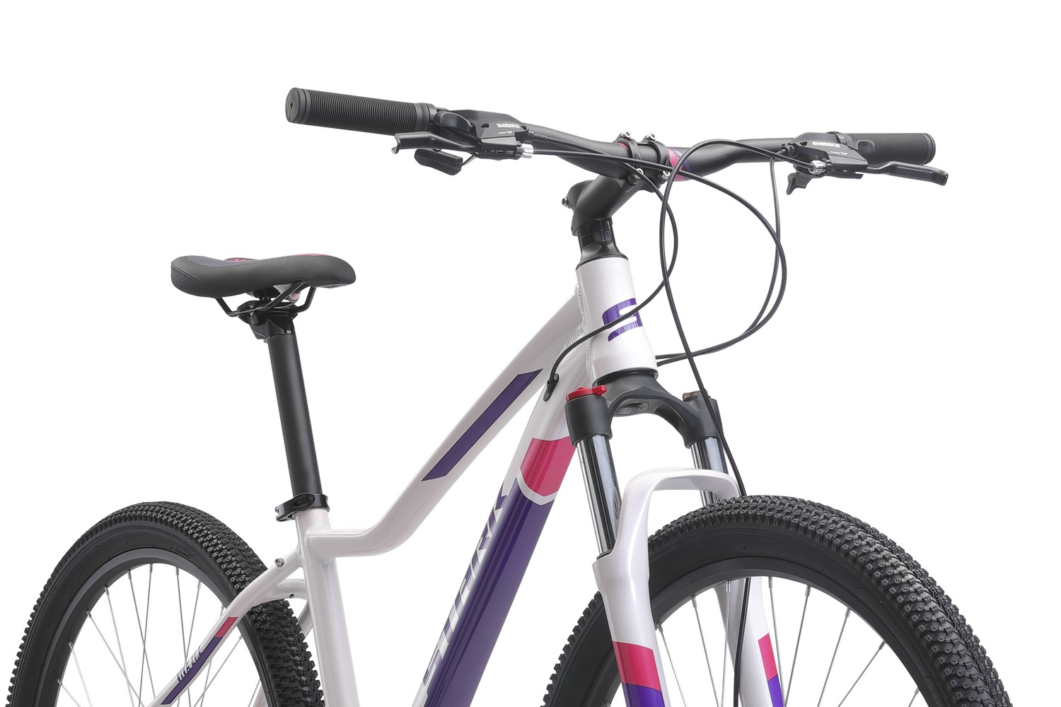 Женский велосипед Stark Viva 27.2 D, год 2021, цвет Белый-Фиолетовый, ростовка 16