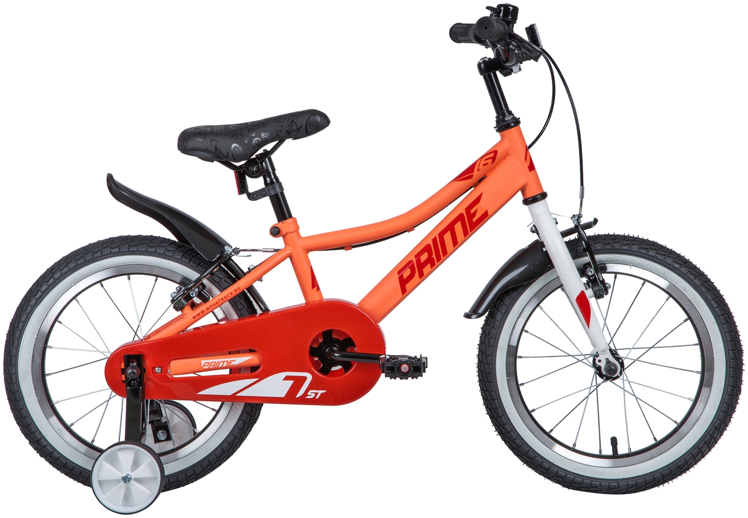 Детский велосипед Novatrack Prime 16 V-brake, год 2020, цвет Оранжевый