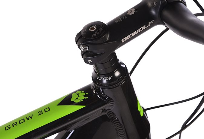 Горный велосипед Dewolf Grow 20, год 2021, цвет Черный-Зеленый, ростовка 18