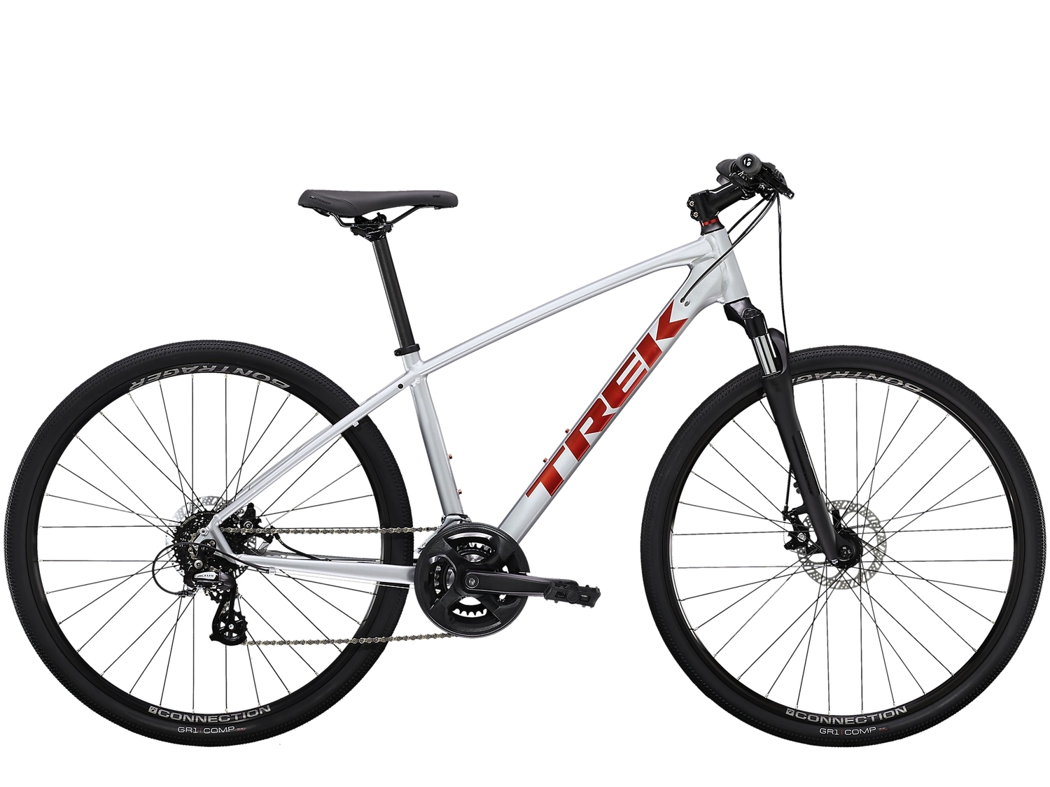 Дорожный велосипед Trek Dual Sport 1, год 2022, цвет Серебристый, ростовка 15