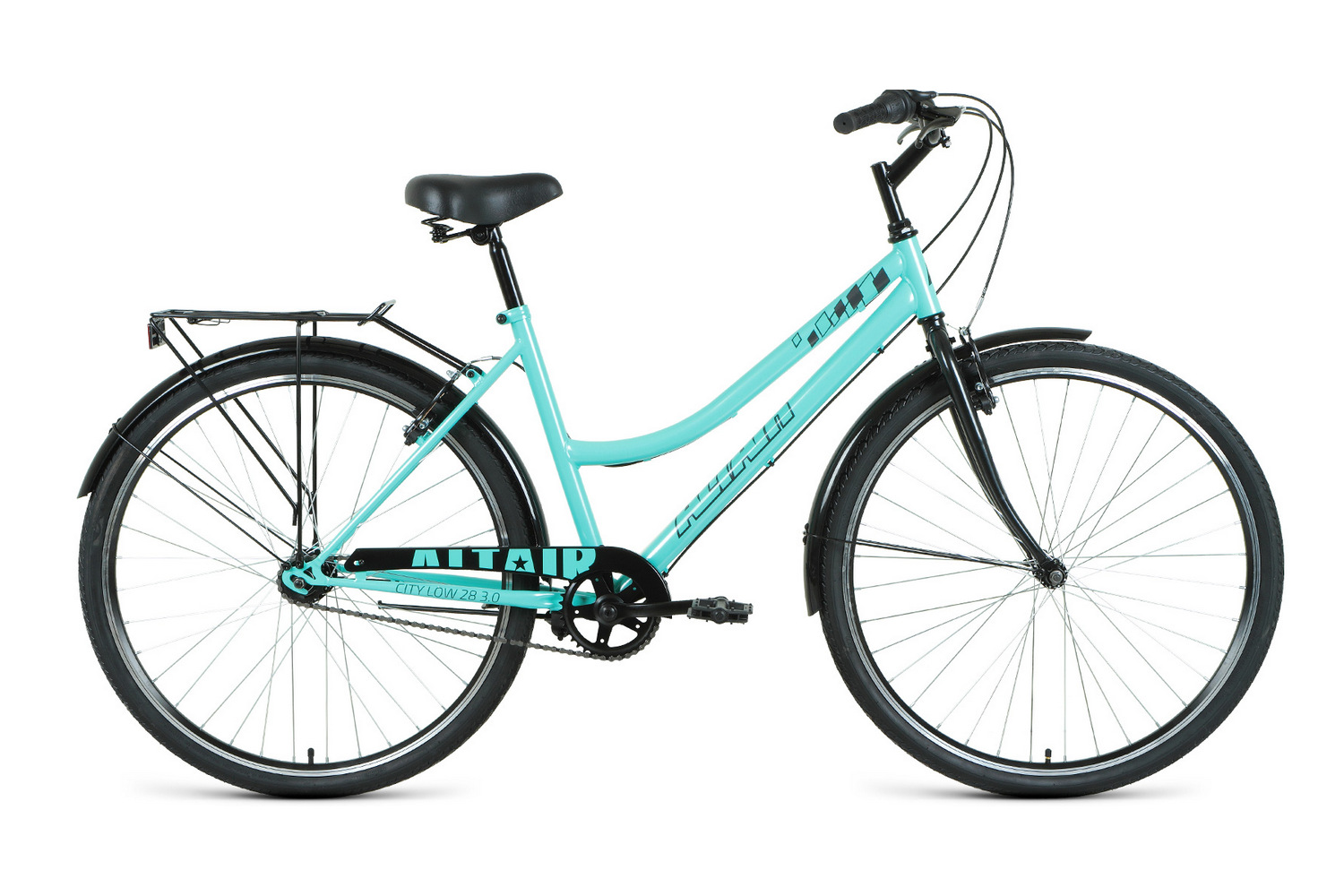 Дорожный велосипед Altair City 28 Low 3.0, год 2022, цвет Зеленый-Черный, ростовка 19