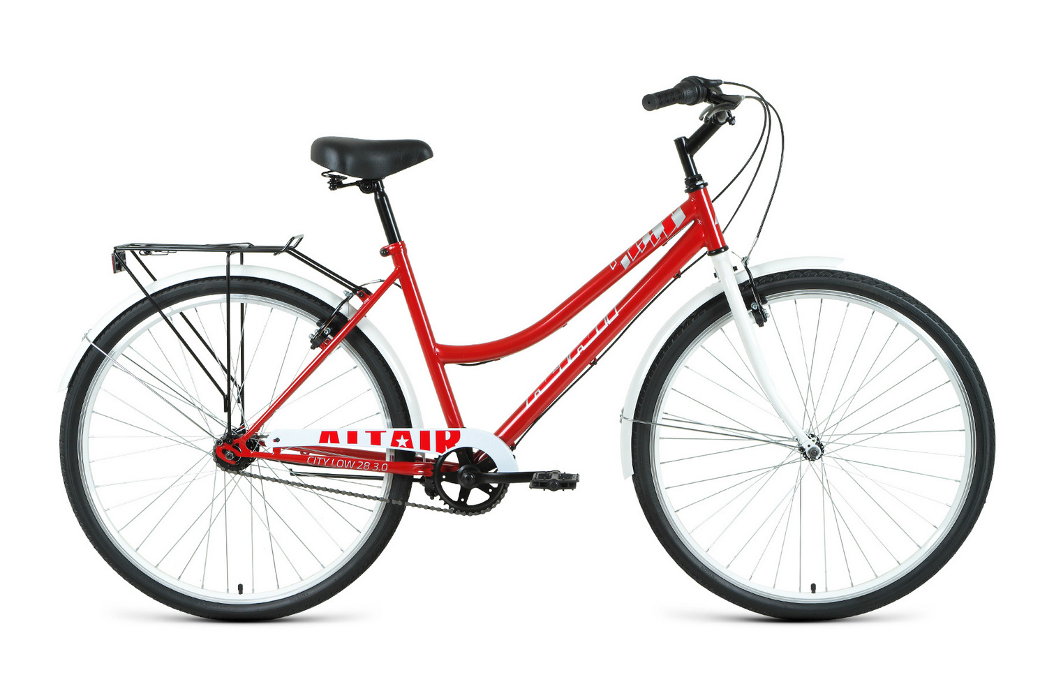 Дорожный велосипед Altair City 28 Low 3.0, год 2022, цвет Красный-Белый, ростовка 19