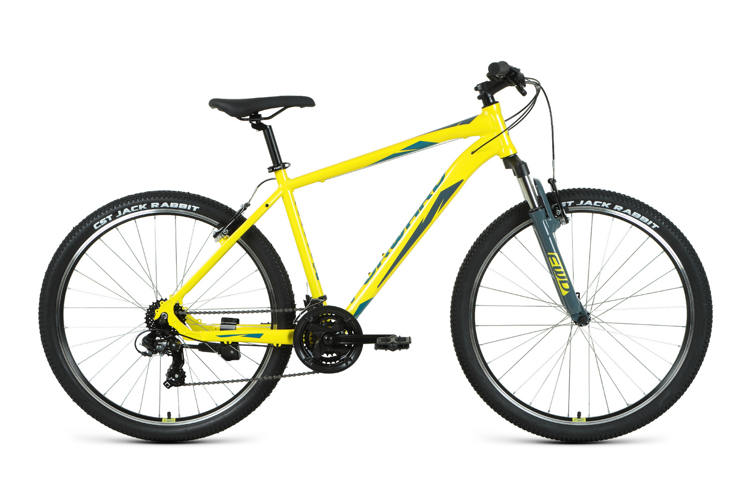 Горный велосипед Forward Apache 27.5 1.2 S, год 2021, цвет Желтый-Зеленый, ростовка 19