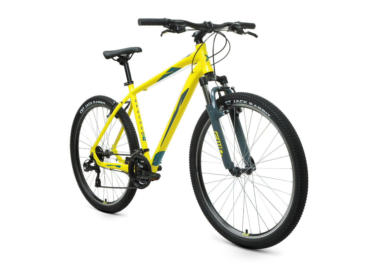 Горный велосипед Forward Apache 27.5 1.2 S, год 2021, цвет Желтый-Зеленый, ростовка 19
