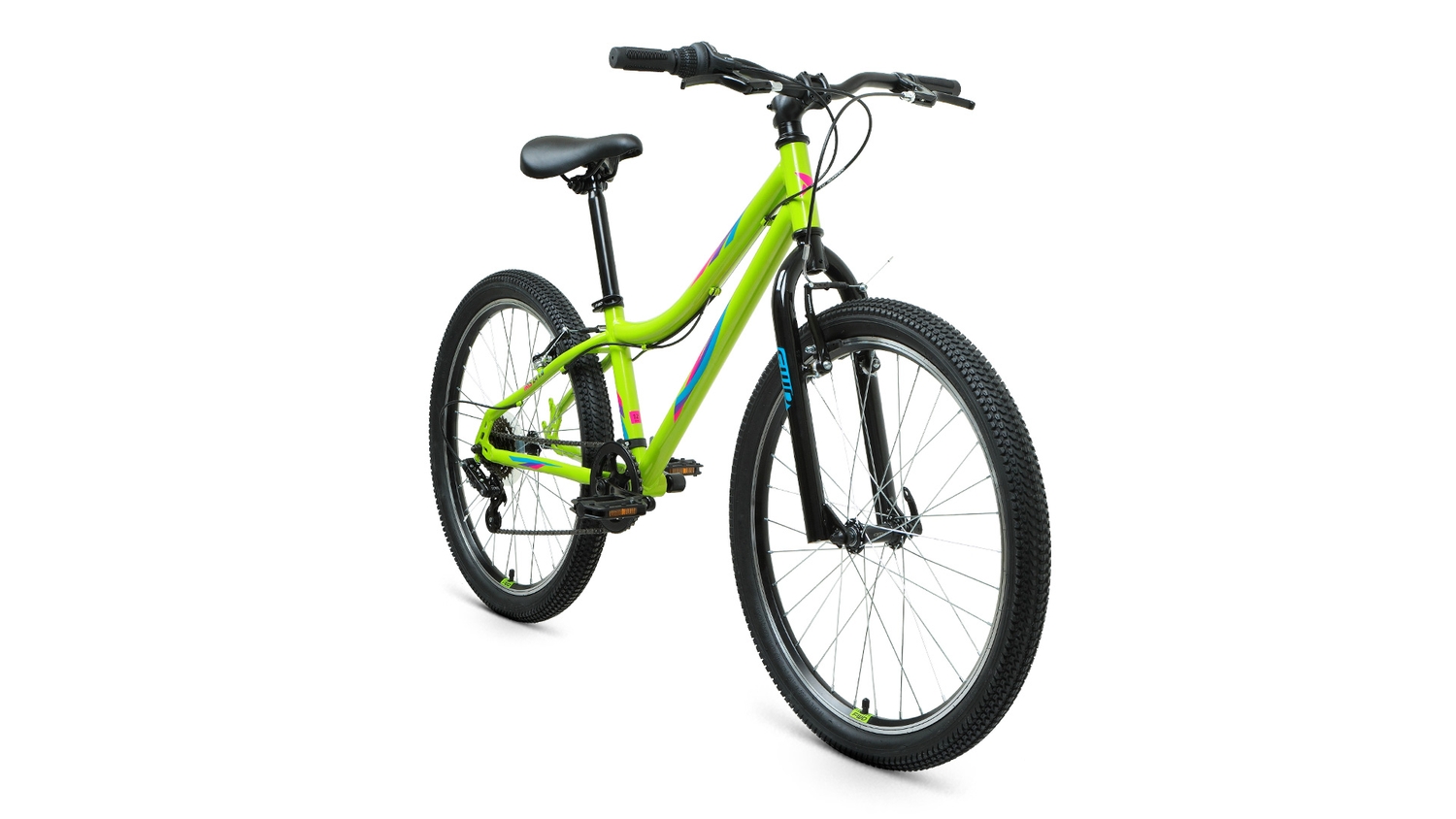 Подростковый велосипед Forward Iris 24 1.0, год 2022, цвет Синий-Зеленый