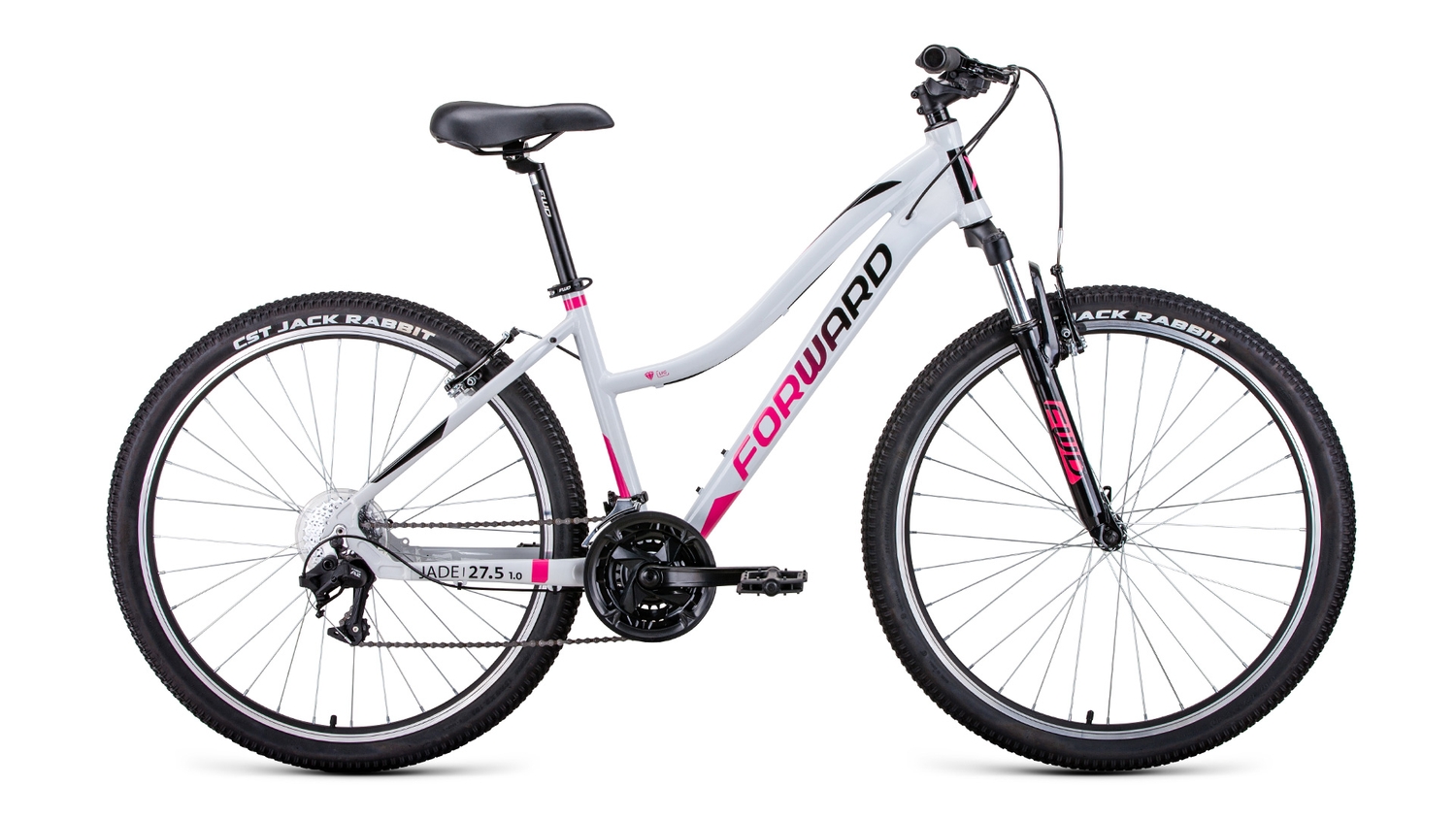 фото Женский велосипед forward jade 27.5 1.0, год 2022, цвет розовый-желтый, ростовка 16.5