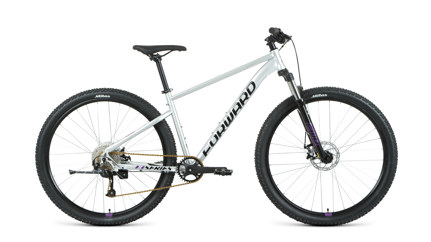 Горный велосипед Forward Sporting 29 XX D, год 2022, цвет Серебристый-Фиолетовый, ростовка 21