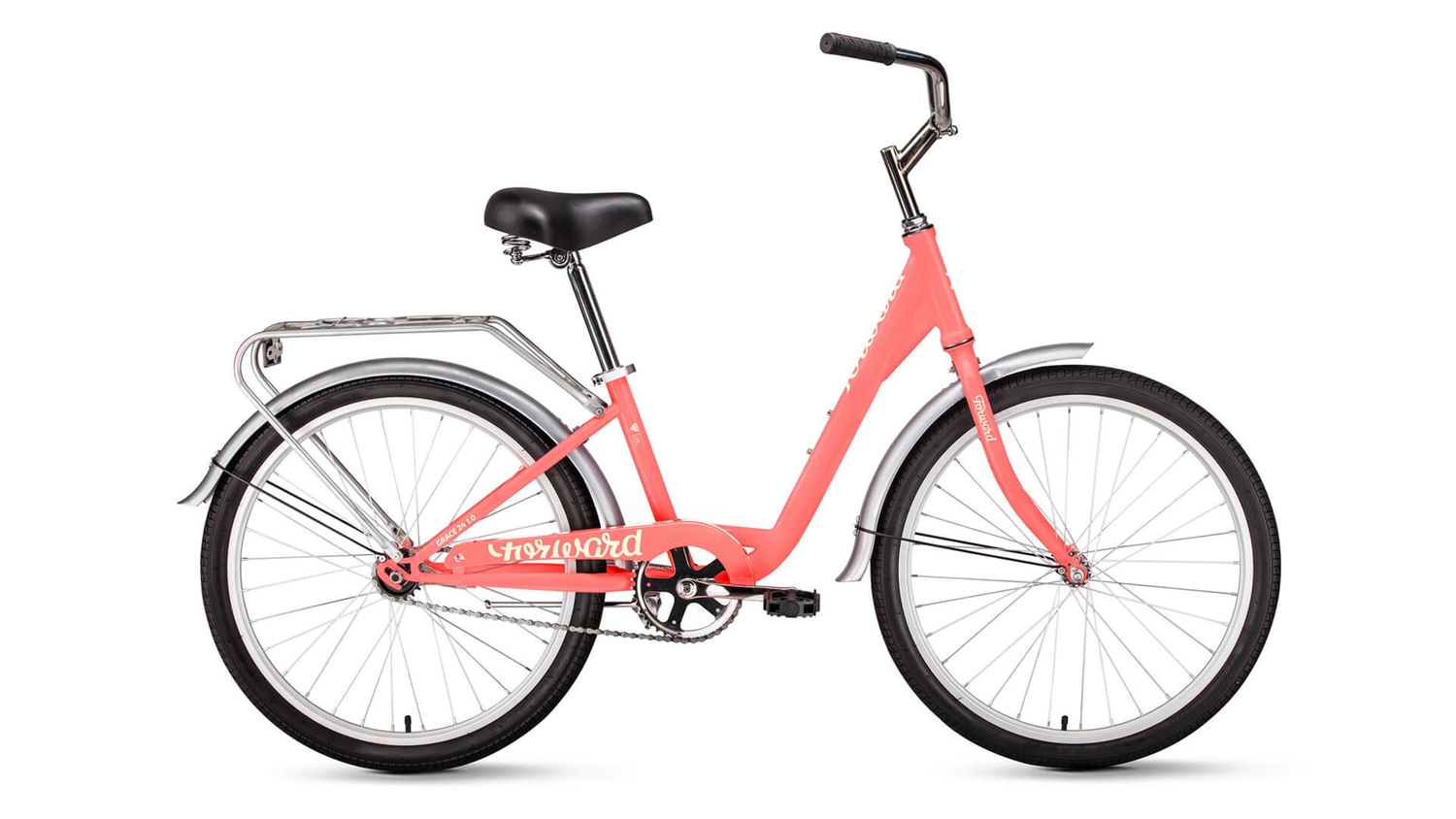Подростковый велосипед Forward Grace 24, год 2022, цвет Фиолетовый-Белый