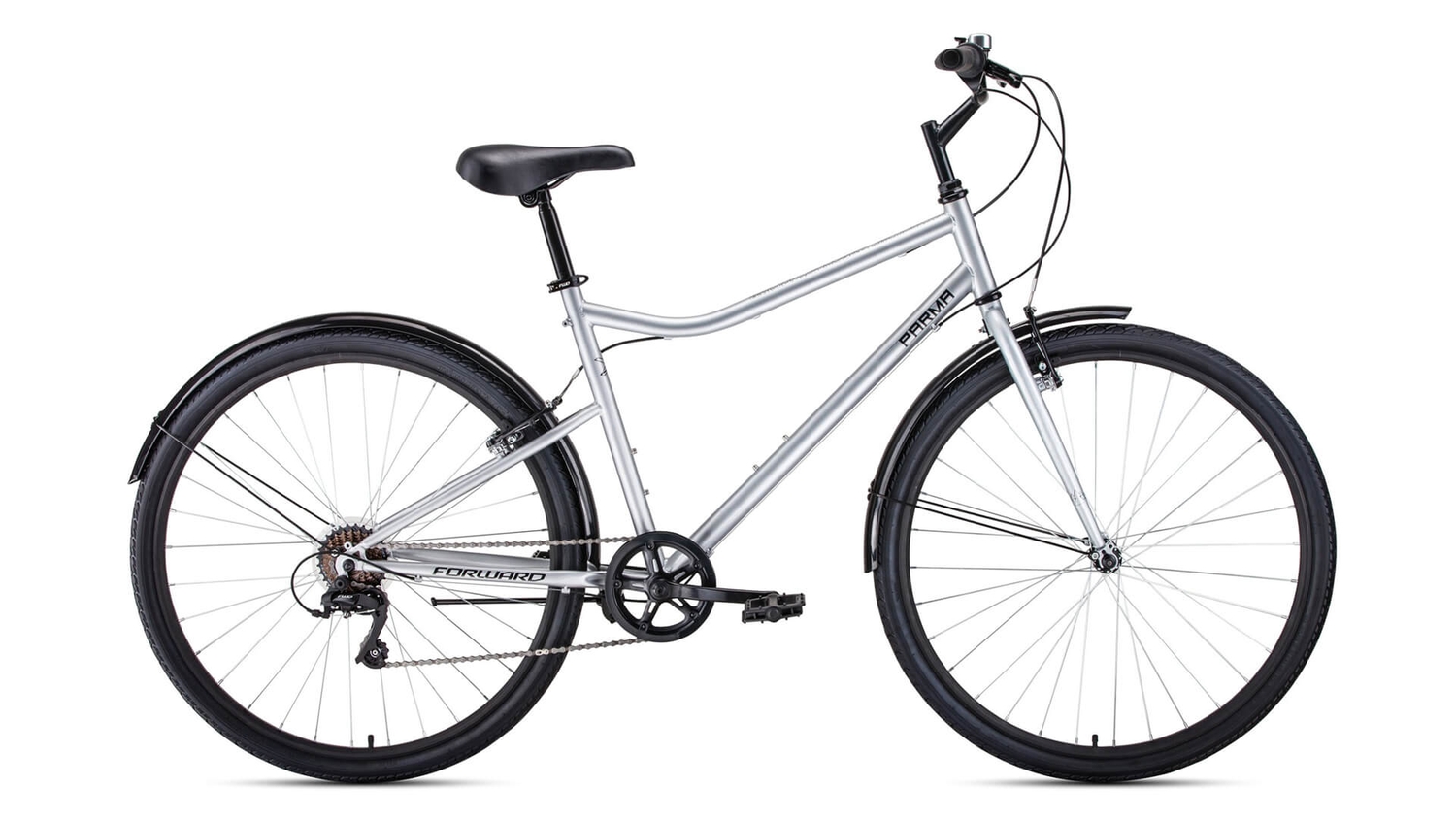 Дорожный велосипед Forward Parma 28, год 2022, цвет Серебристый-Черный, ростовка 19