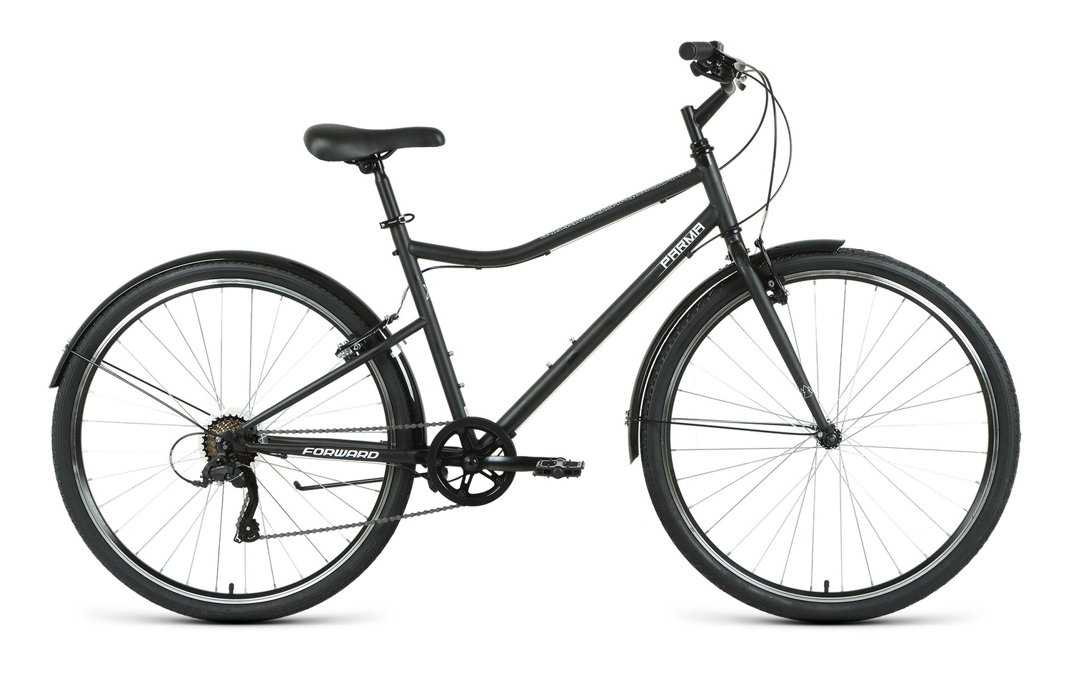 Дорожный велосипед Forward Parma 28, год 2022, цвет Черный-Белый, ростовка 19