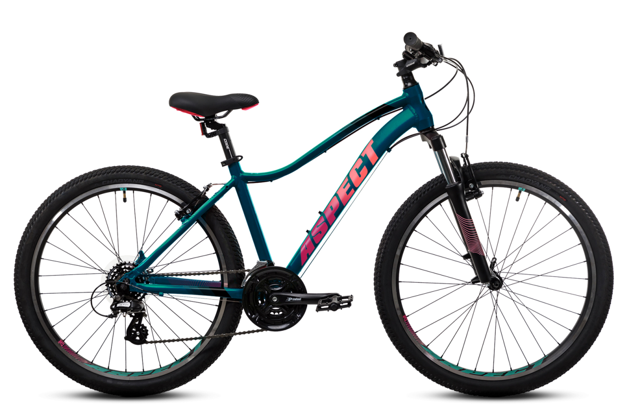 Женский велосипед Aspect Oasis, год 2022, цвет Голубой-Зеленый, ростовка 18