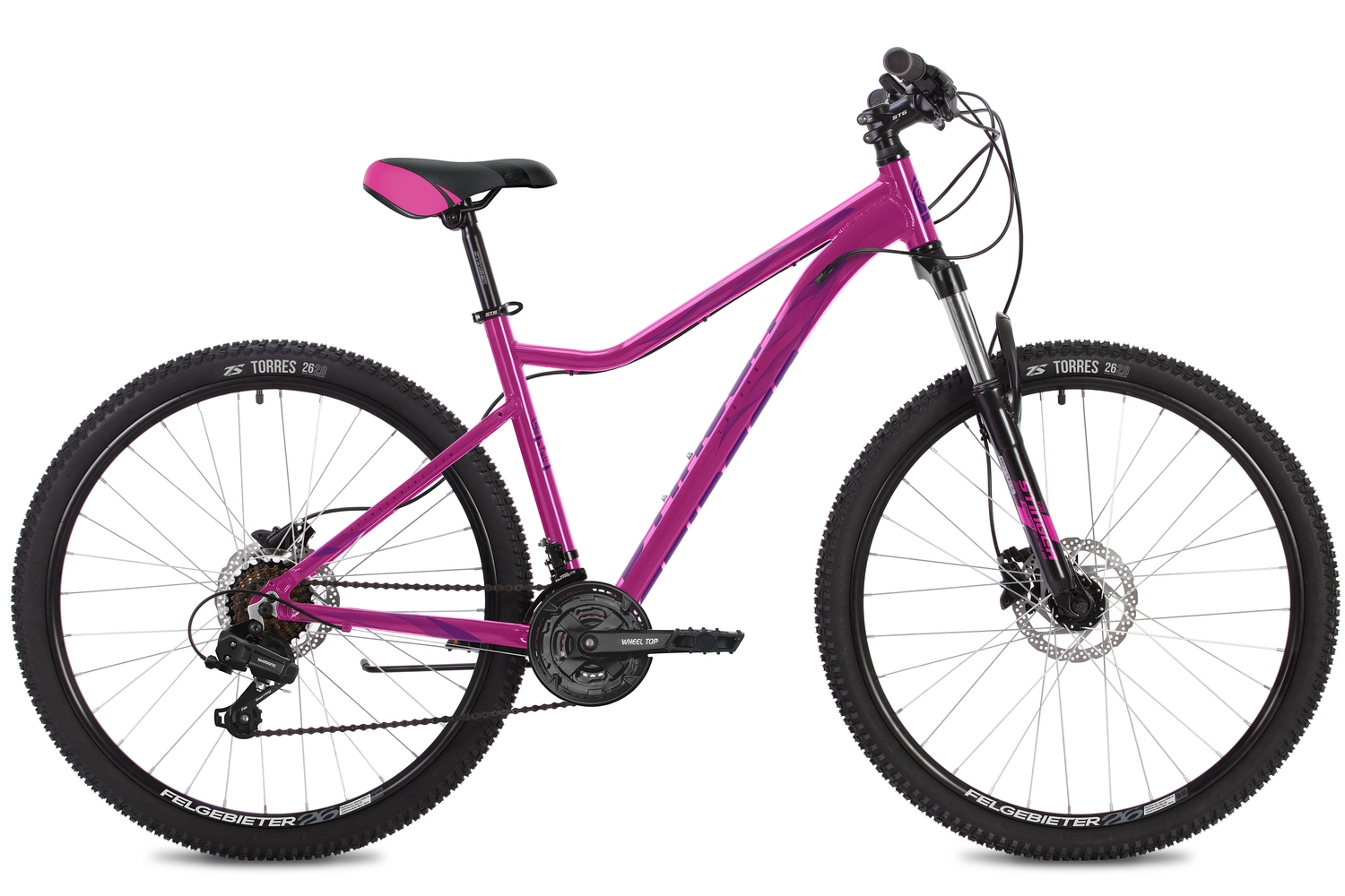 Женский велосипед Stinger Laguna Pro 27.5, год 2021, цвет Розовый, ростовка 17