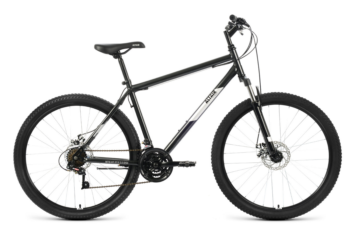 Горный велосипед Altair MTB HT 27.5 2.0 D, год 2022, цвет Черный-Серебристый, ростовка 17
