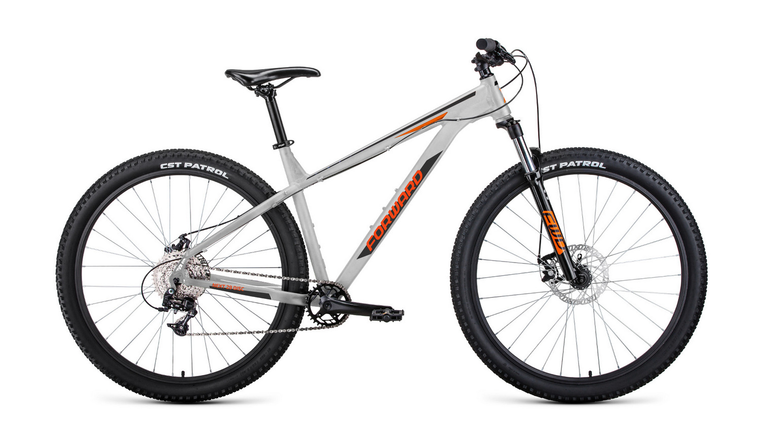 Горный велосипед Forward Next 29 X, год 2021, цвет Серебристый-Оранжевый, ростовка 19