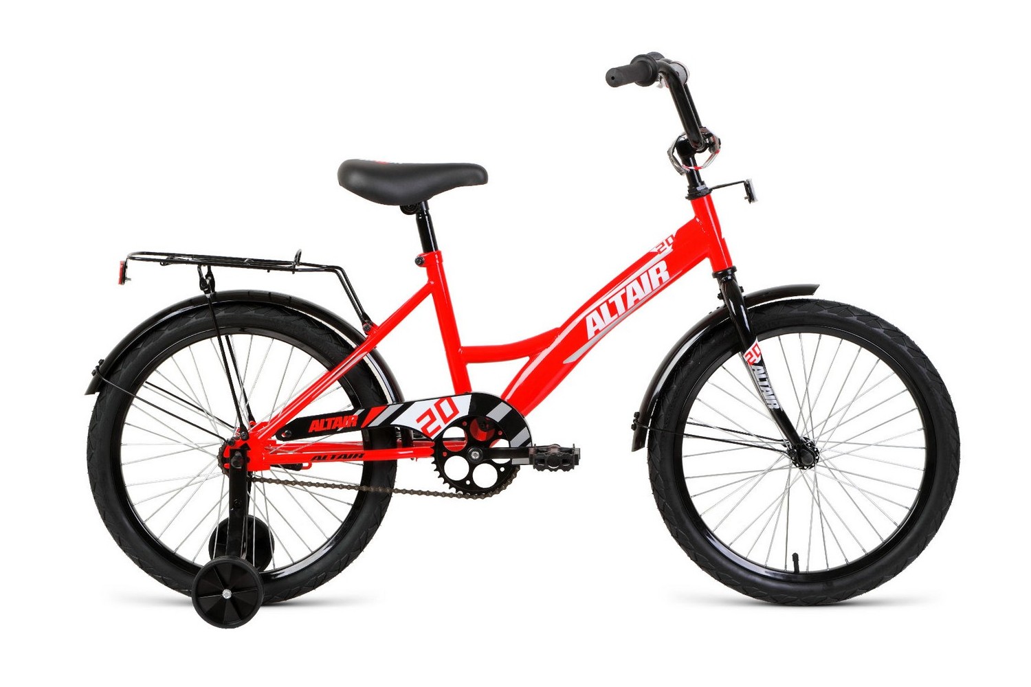 Детский велосипед Altair Kids 20, год 2022, цвет Красный-Серебристый