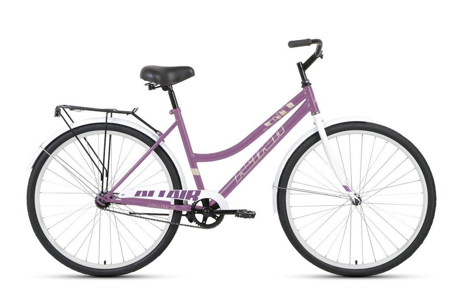 Дорожный велосипед Altair City 28 low, год 2022, цвет Фиолетовый-Белый, ростовка 19