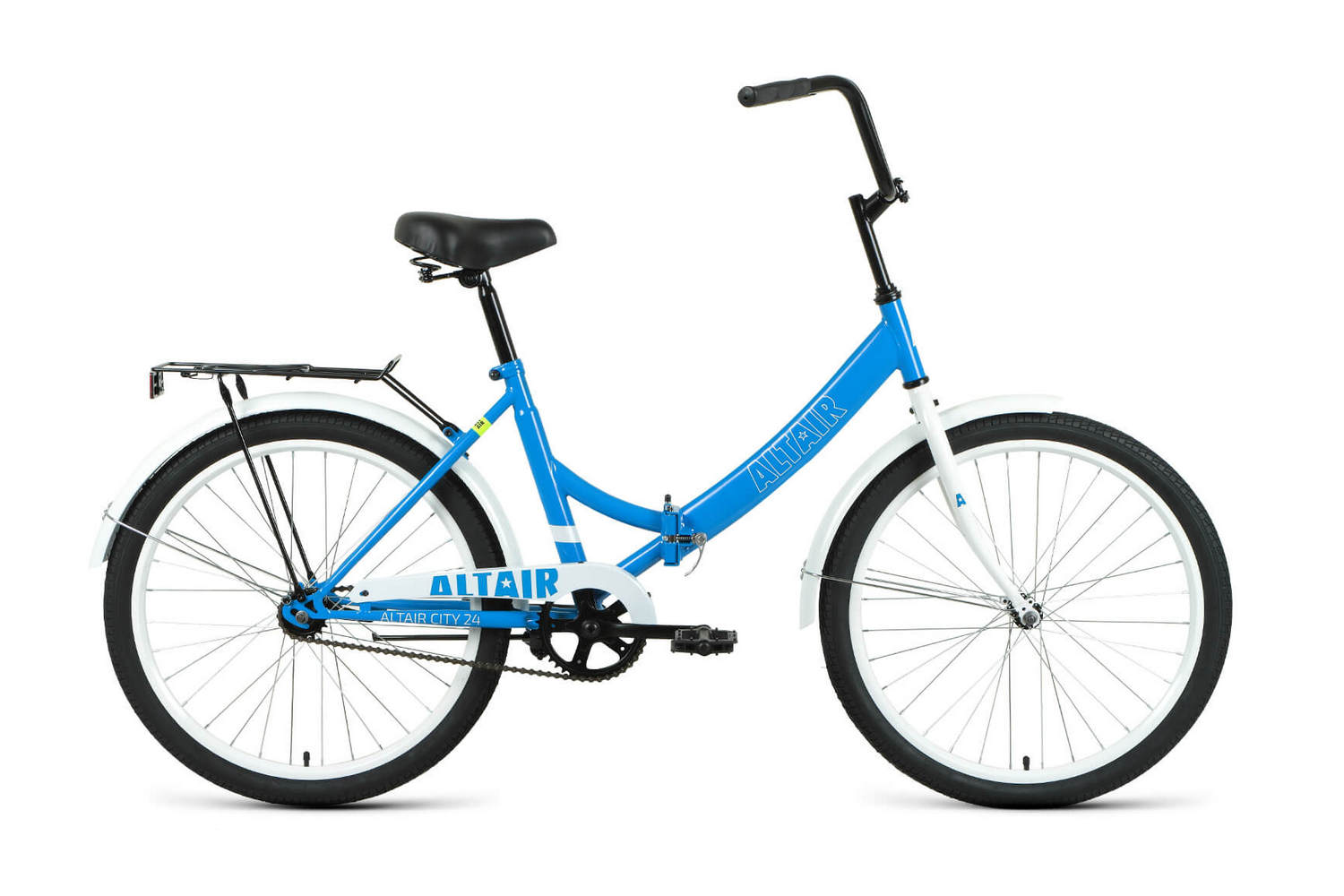 фото Складной велосипед altair city 24, год 2022, цвет синий-серебристый, ростовка 16