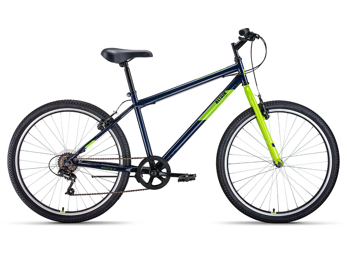 Горный велосипед Altair MTB HT 26 1.0, год 2022, цвет Синий-Зеленый, ростовка 17
