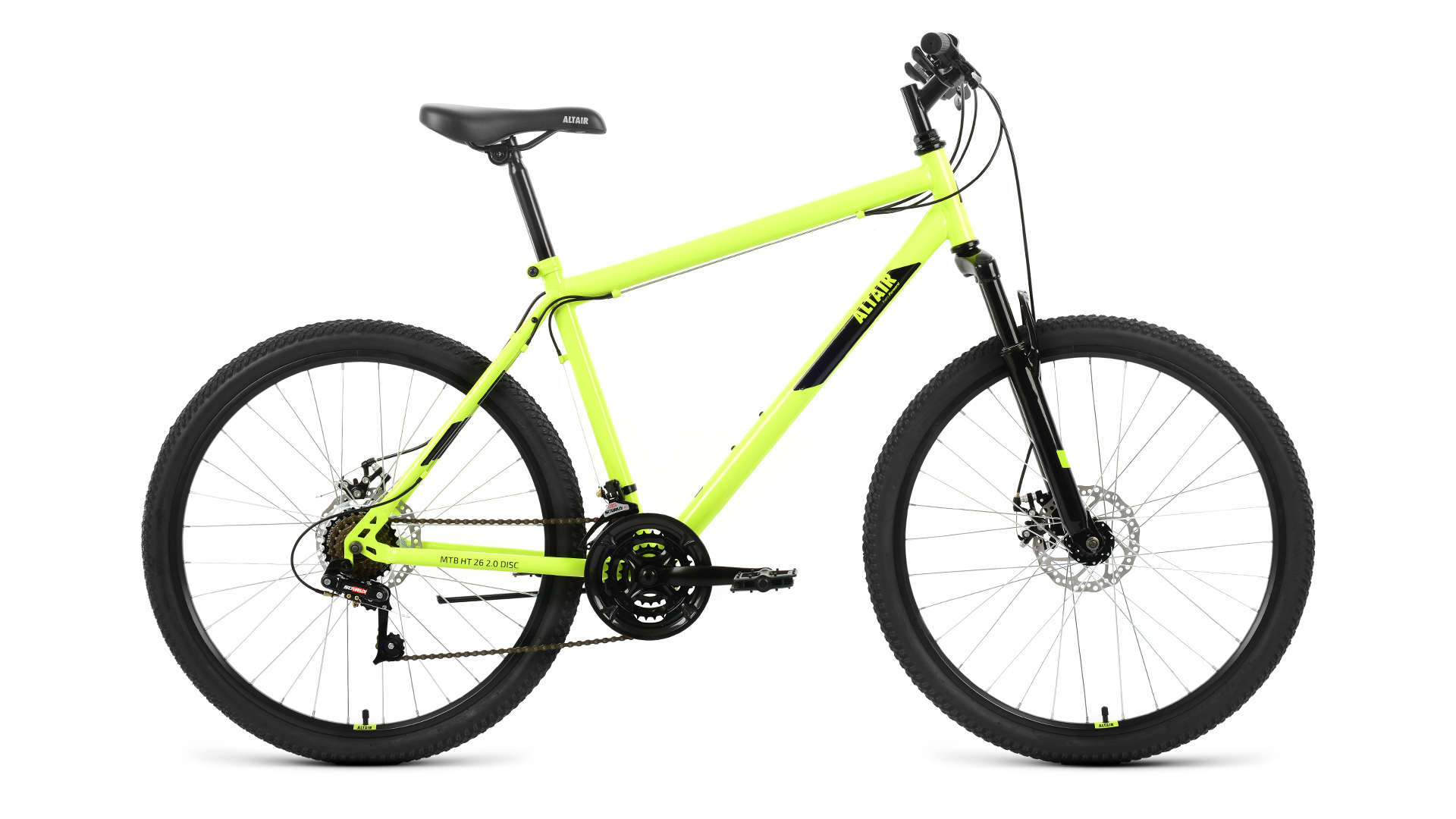 Горный велосипед Altair MTB HT 26 2.0 D, год 2022, цвет Зеленый-Черный, ростовка 19