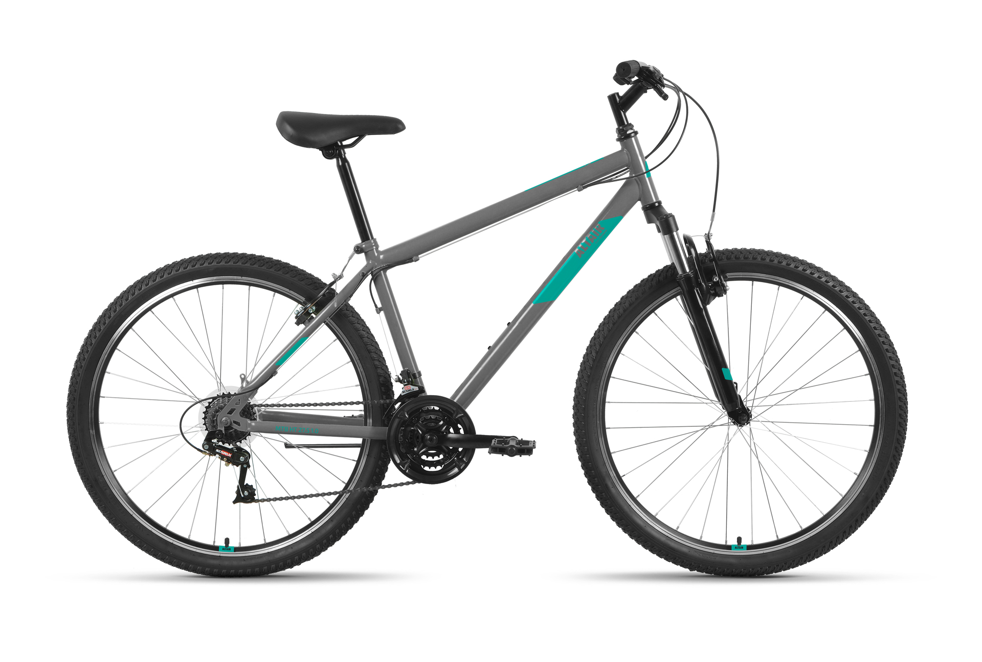 Горный велосипед Altair MTB HT 27.5 1.0, год 2022, цвет Серебристый-Зеленый, ростовка 17