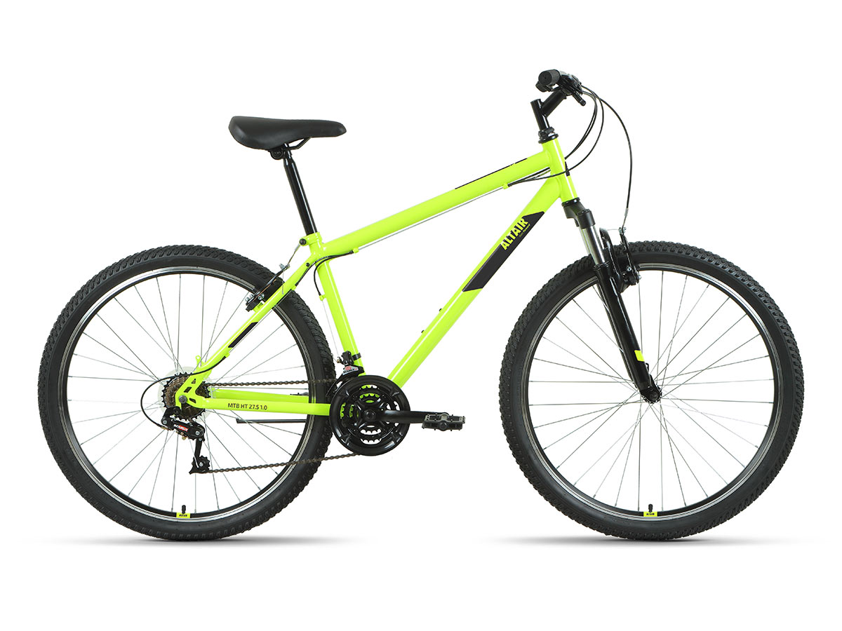 Горный велосипед Altair MTB HT 27.5 1.0, год 2022, цвет Зеленый-Черный, ростовка 17