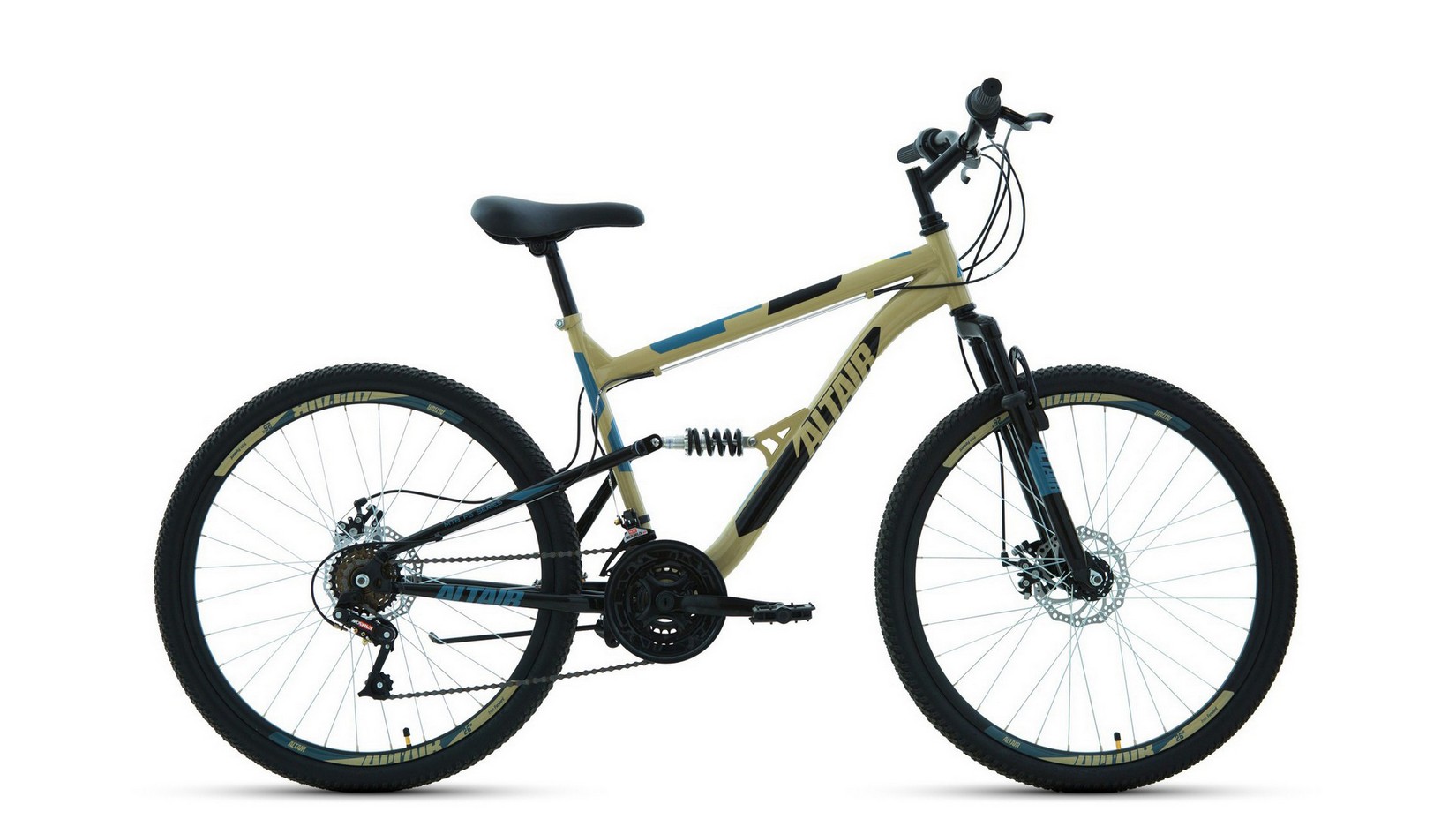 Велосипеды Двухподвесы Altair MTB FS 26 2.0 D, год 2022, цвет Серебристый-Оранжевый, ростовка 18