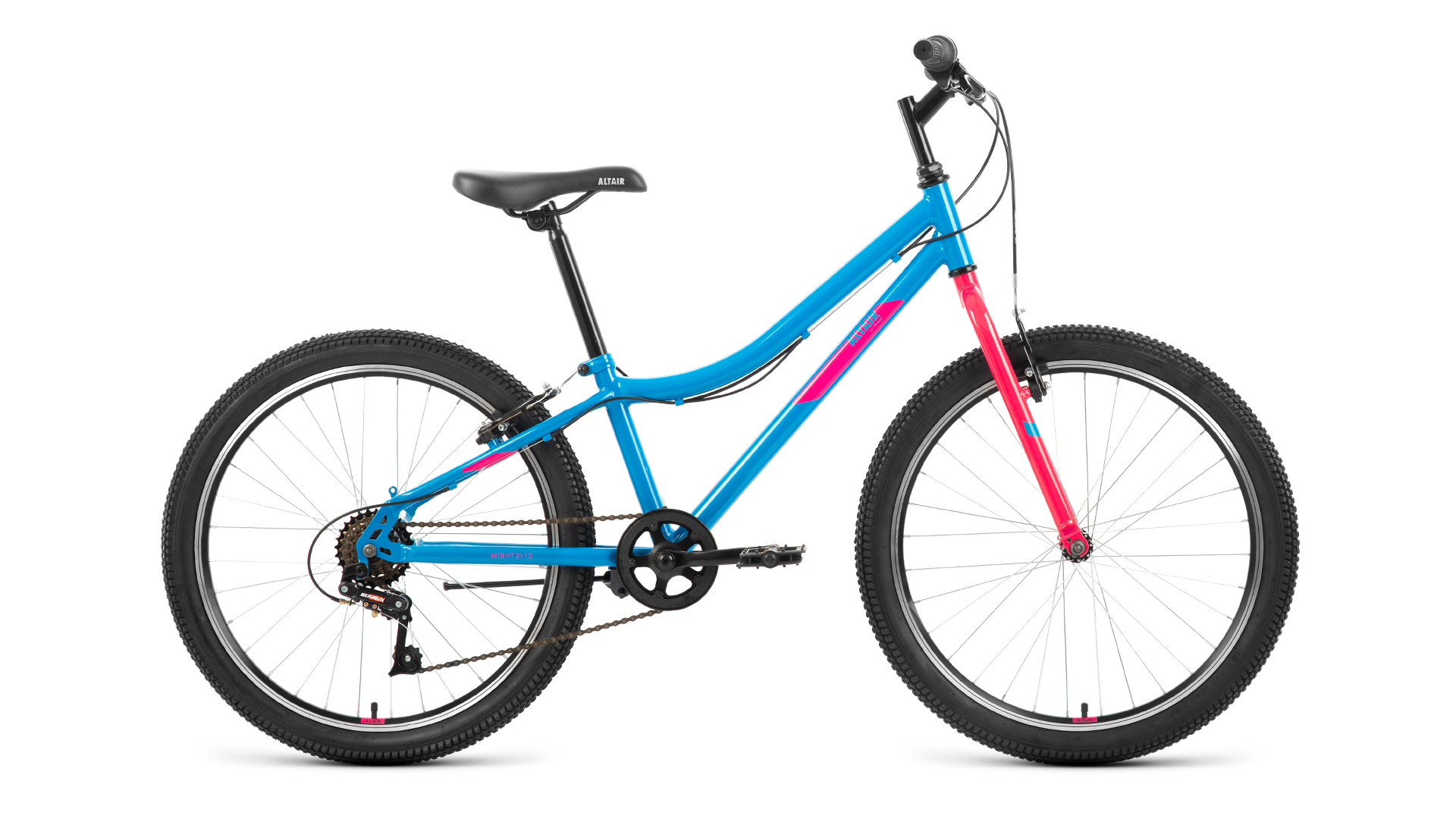 фото Подростковый велосипед altair mtb ht 24 1.0, год 2022, цвет голубой-розовый