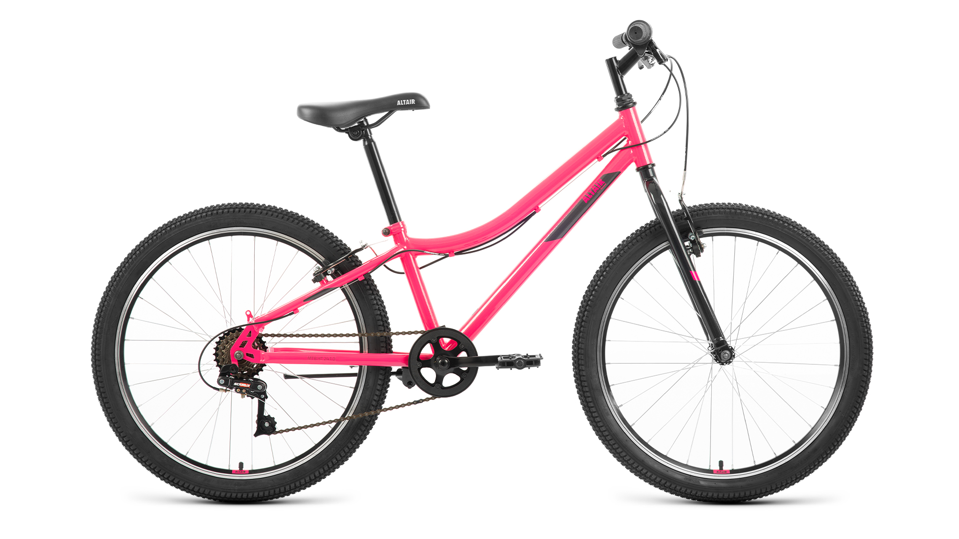 Подростковый велосипед Altair MTB HT 24 1.0, год 2022, цвет Розовый-Серебристый