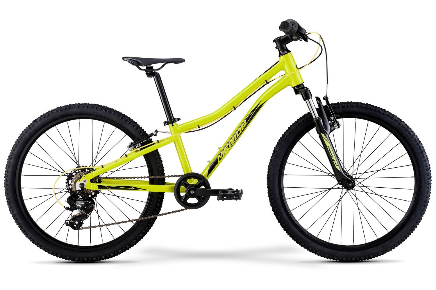 Подростковый велосипед Merida Matts J.24 Eco, год 2022, цвет Желтый-Черный