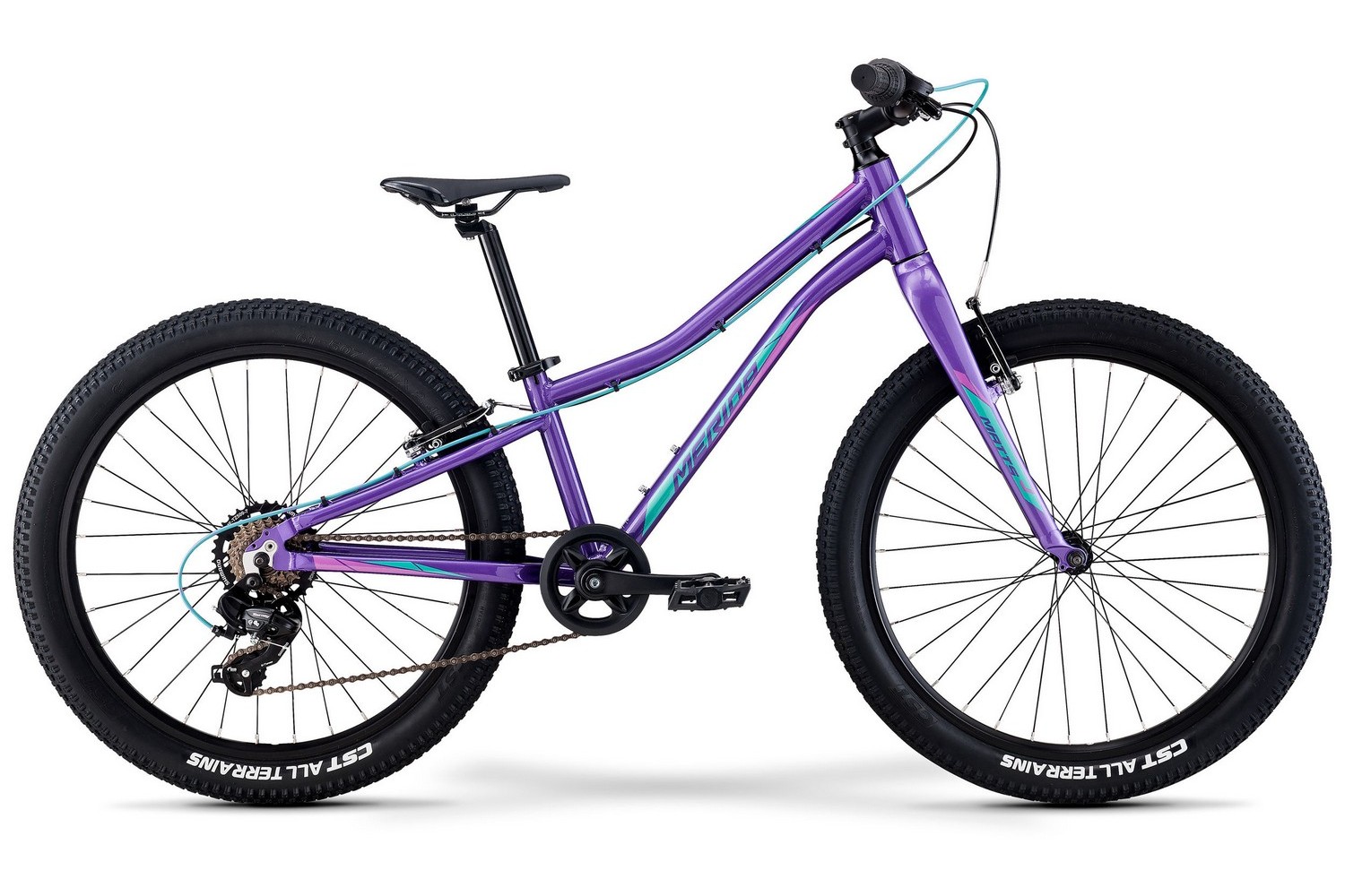 Подростковый велосипед Merida Matts J.24+ Eco, год 2022, цвет Фиолетовый-Розовый