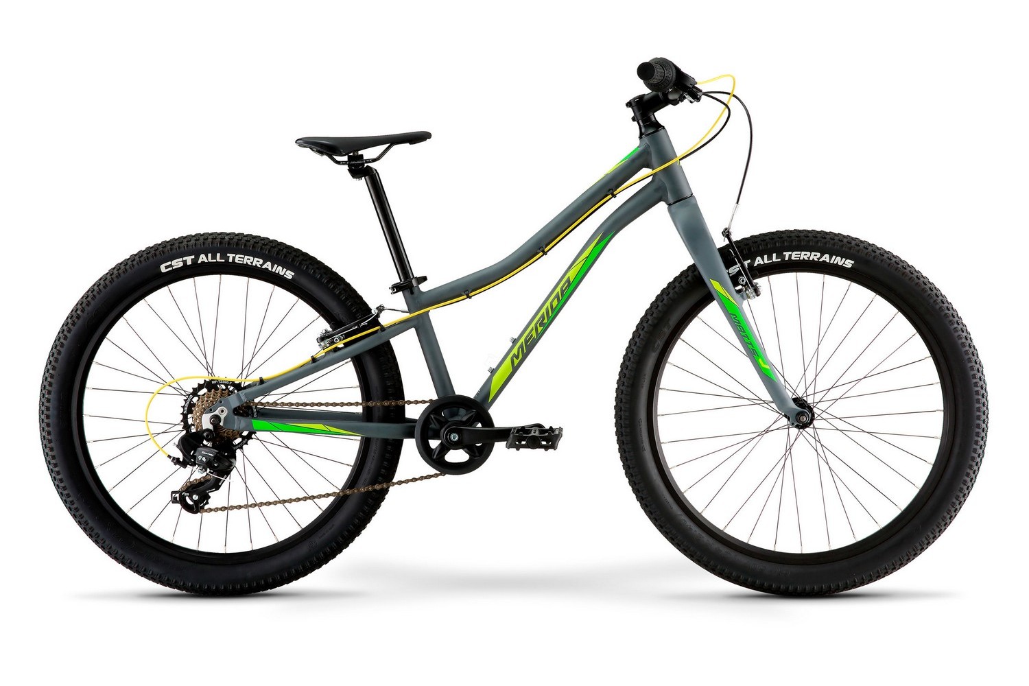 Подростковый велосипед Merida Matts J.24+ Eco, год 2022, цвет Серебристый-Зеленый