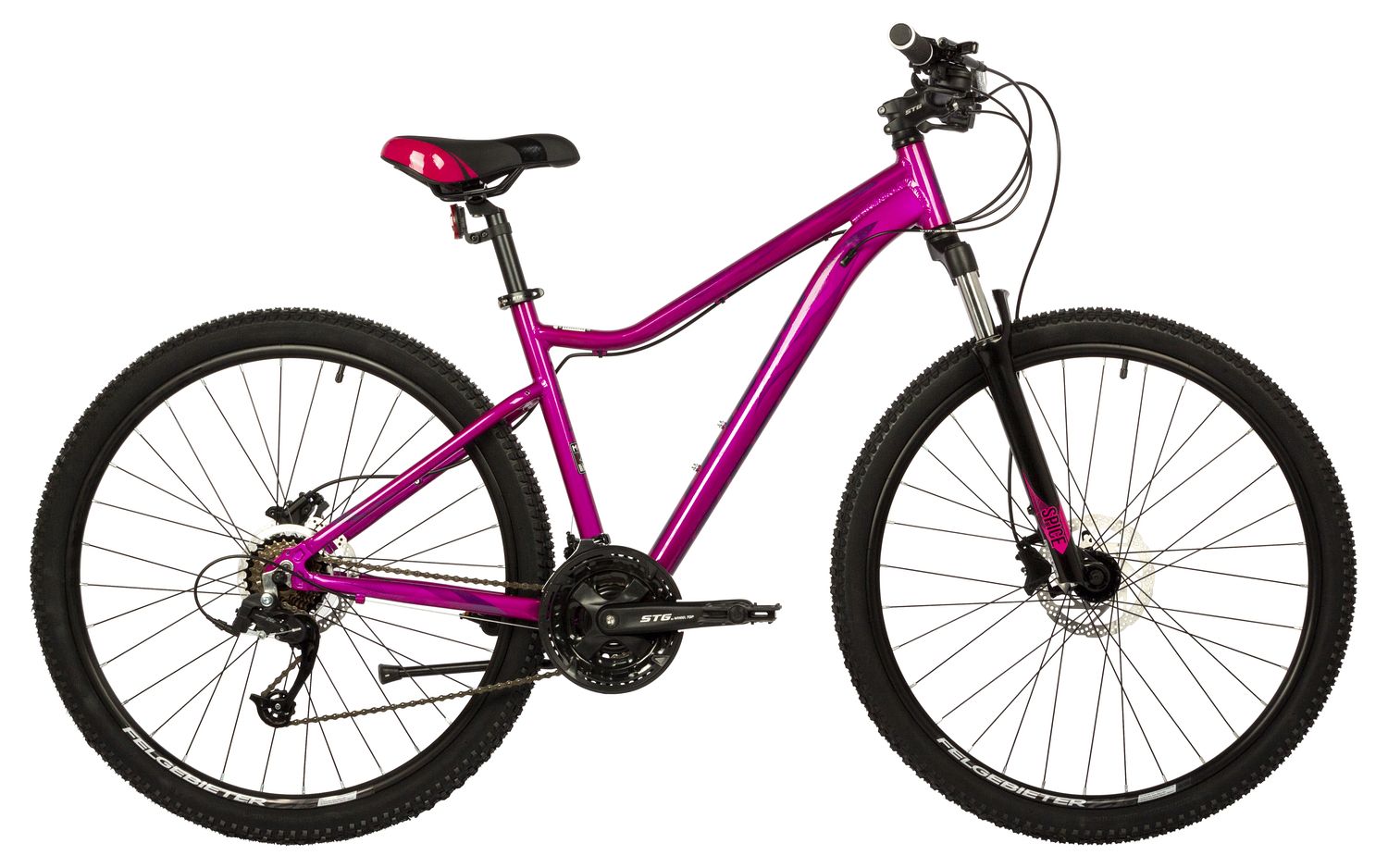 Женский велосипед Stinger Laguna Pro SE 27.5, год 2022, цвет Розовый, ростовка 17
