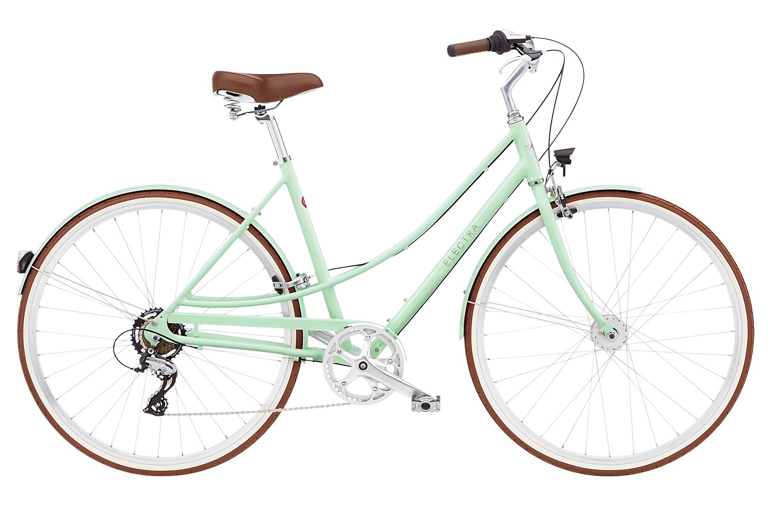 Женский велосипед Electra Loft 7D EQ Step-Thru, год 2022, цвет Зеленый, ростовка 20.5