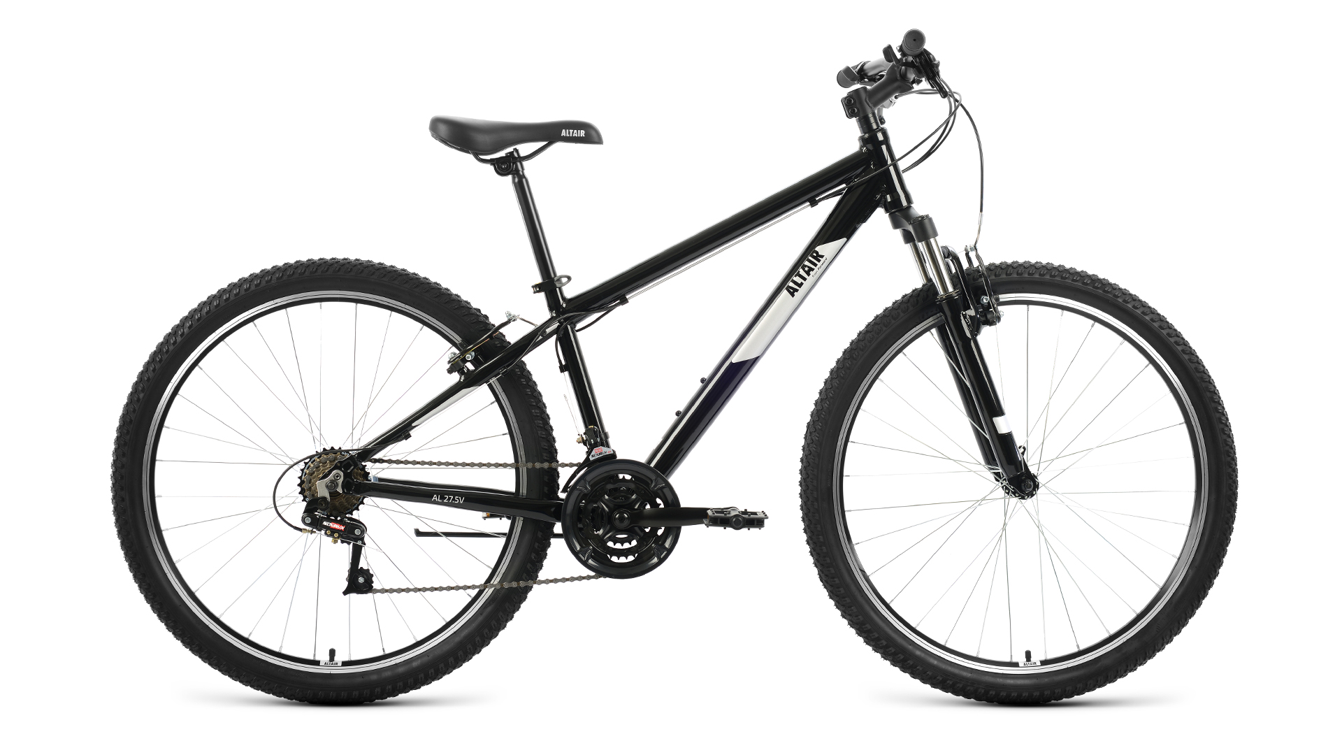 Горный велосипед Altair AL 27.5 V, год 2022, цвет Черный-Серебристый, ростовка 15