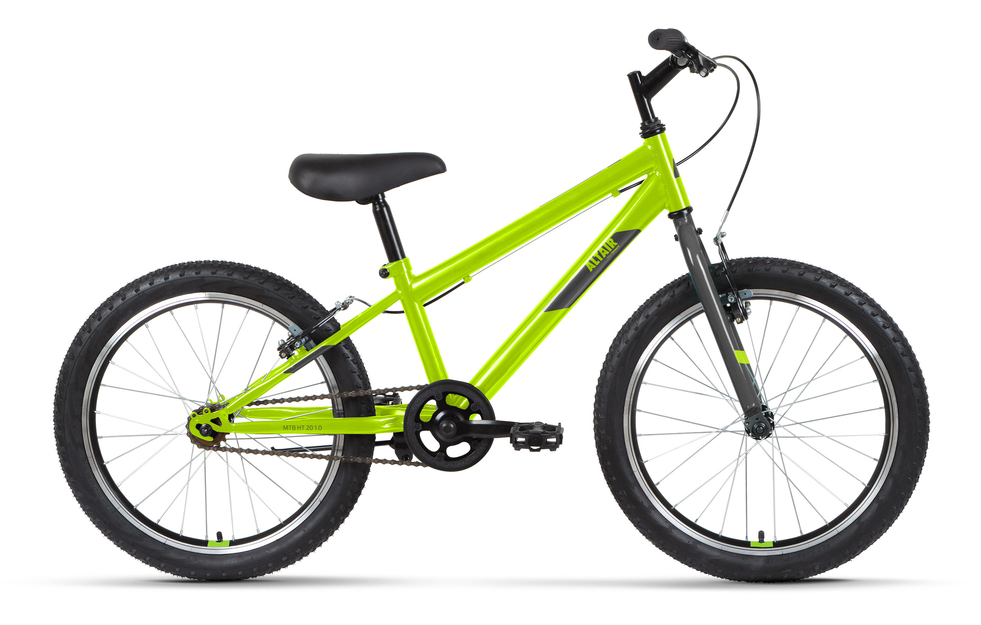 Детский велосипед Altair MTB HT 20 1.0, год 2022, цвет Зеленый-Серебристый