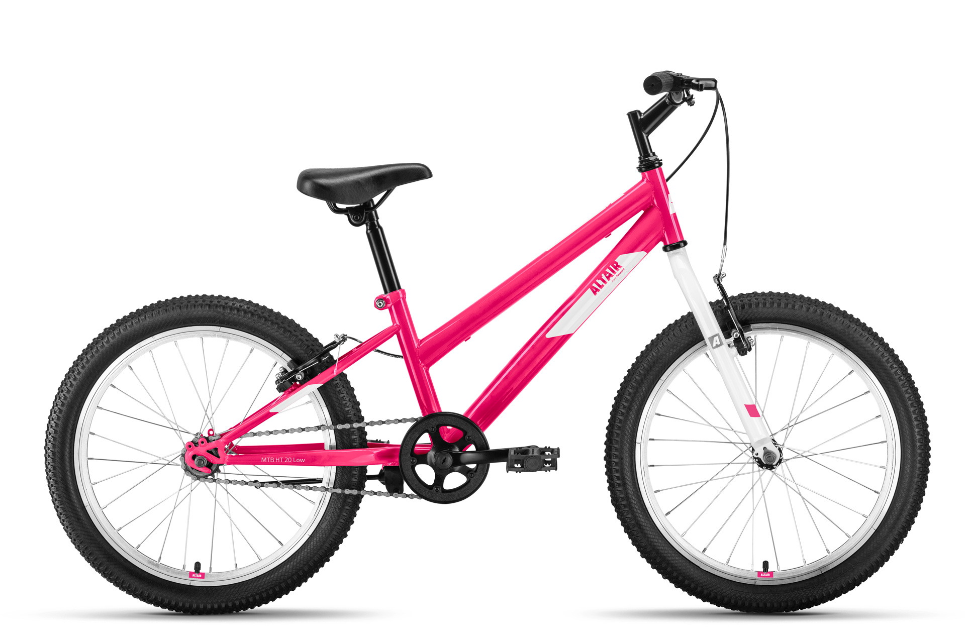 Детский велосипед Altair MTB HT 20 Low, год 2022, цвет Розовый-Белый