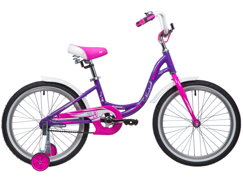 Фото Велосипед детский для девочек от 5 до 9 лет Novatrack Angel 20 2019
