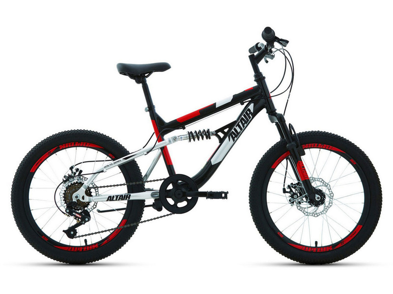Фото Велосипед детский для мальчиков и девочек от 5 до 9 лет Altair MTB FS 20 Disc 2020