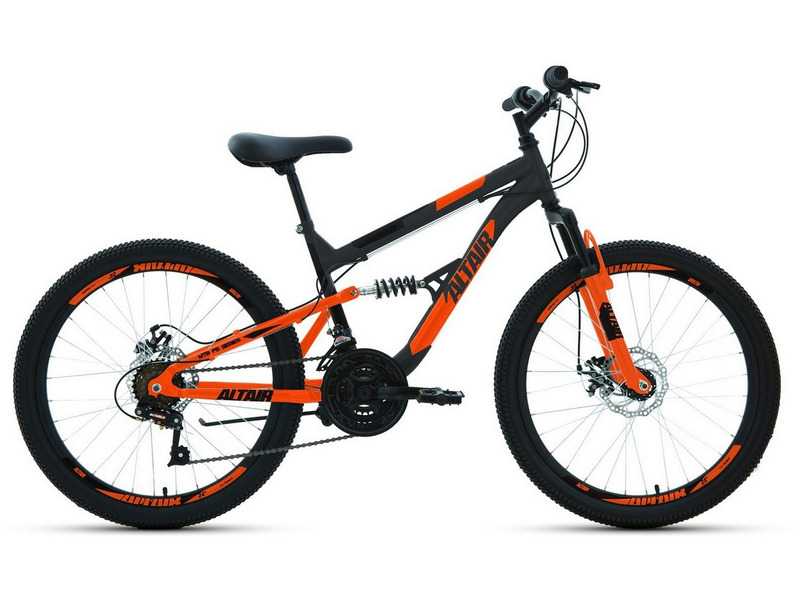 Фото Велосипед подростковый для мальчиков от 9 до 13 лет Altair MTB FS 24 Disc 2021