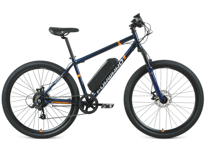 Электровелосипед Forward Volcano 27.5 2.0 Disc 250W, год 2021, цвет Синий, ростовка 17