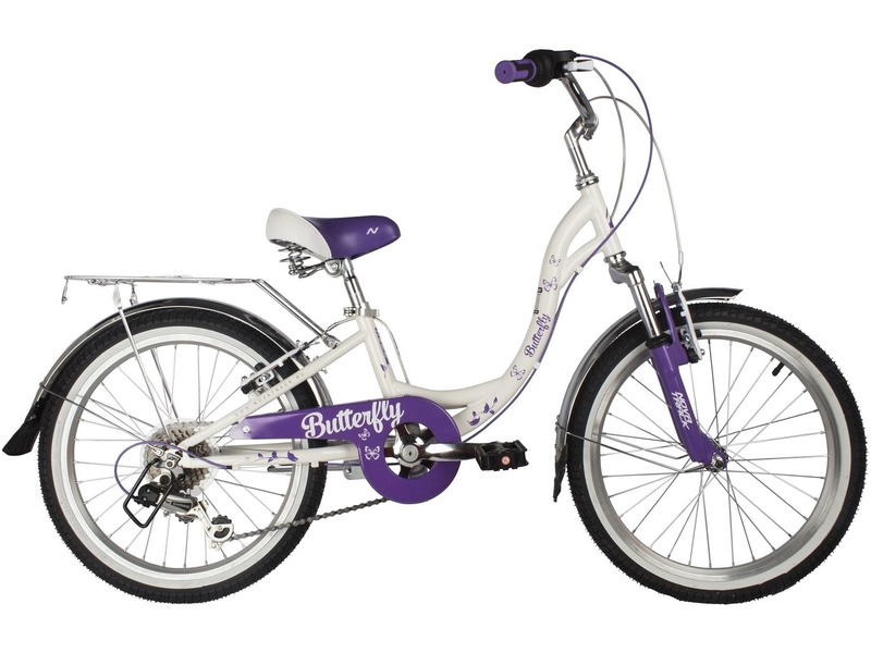Фото Велосипед детский для девочек от 5 до 9 лет Novatrack Butterfly 20 6.V 2022