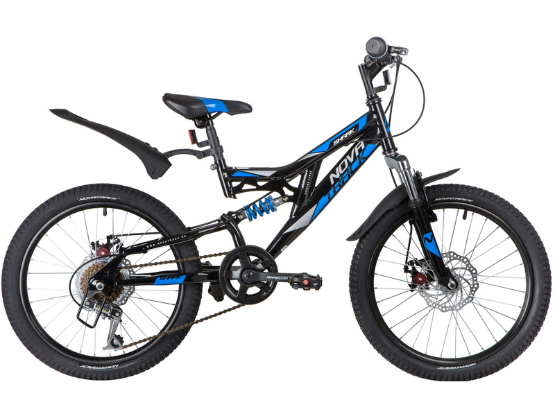 Фото Велосипед детский для мальчиков от 5 до 9 лет Novatrack Shark 20 6sp Disc 2020