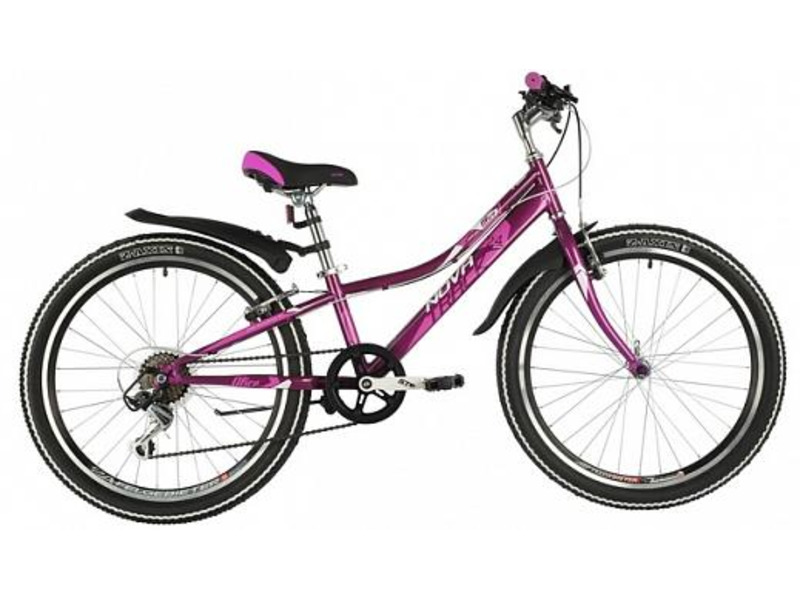 Фото Велосипед подростковый для девочек от 9 до 13 лет Novatrack Alice 24 Microshift 2022