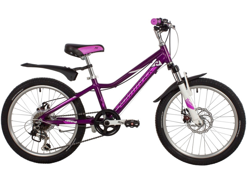 Фото Велосипед детский для девочек от 5 до 9 лет Novatrack Novara Disc 20 2022